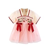 Toddler Girls Short Sleeve China Dresses Infant Floral Prints Princess Dress Dresses Toddler Girl 4t