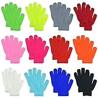 12 Pairs Kids Warm Gloves Winter Gloves Knit Gloves for Kids Boys Girls Children Christmas Gift