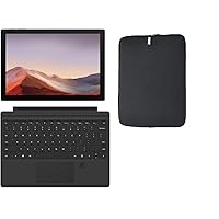 Microsoft Surface Pro 7 12.3” 10-Point Touch Display Tablet PC w/Fingerprint Type Cover & WOOV Accessory Bundle, Intel 10th Gen Core i5, 8GB RAM, 128GB SSD, Windows 10, Platinum (Latest Model)