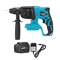 Cordless Rotary Hammer Drill with 6.0Ah Battery, 1-1/8