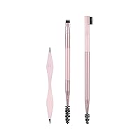 Real Techniques Brow Shaping Set, Spoolie, Tweezers & Brow Brushes, Dual-Ended Tools, For Styling, & Shaping Eyebrows, Get Full, Fluffy Brows, Multiuse Brushes, Cruelty-Free, 3 Piece Set