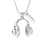 memorial jewelry Stainless Steel Fashion Headphone Pendant for Men Unisex Necklaces Keepsake Cremation Jewelry Urns Pendants
