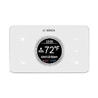 Bosch Thermotechnology Bosch Connected BCC50 Wi-Fi Thermostat Compatible with Alexa and Google Assistant, All-in-One, Touch Screen, Safety Control, Smart Home, White