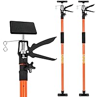 2Pack Adjustable Support Pole,Steel 3rd Hand Support System,Support Rod for Jacks Cargo Bars Drywalls,Cabinet Jacks for Installing Cabinets,Extends from 45 to 114 Inch,Supports up to 154 lbs