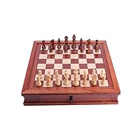 Chess Board Portable Magnetic Wooden Chess Set for Adults and Kids Game for Adults, Travel Chess Set for Kids, Chess Board Games for Gift Chess Sets (Size : Medium)