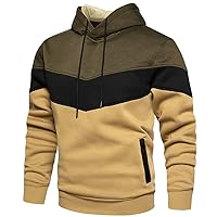 DUOFIER Men’s Athletic Hoodies Color Block Hooded Fleece Sweatshirt