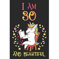 I Am 30 and Beautiful: Notebook and Sketchbook Journal for 30 Year old Girls and Boys, A Happy Birthday 30 Years Old Composition Book with Magical Stars Cover, 30th Birthday Gift for Her
