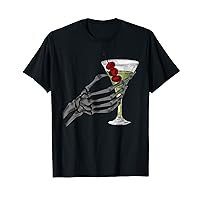 Skeleton Hand Cocktail Wine Glass Gothic Anti Valentines Day T-Shirt