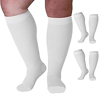 for Women and Men Circulation (3 Pairs) 20-30mmHg - Help with Varicose Veins, Lymphedema AB201