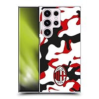 Officially Licensed AC Milan Camouflage Crest Patterns Hard Back Case Compatible with Samsung Galaxy S23 Ultra 5G