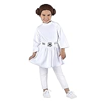 STAR WARS Princess Leia Toddler Costume - Fabric Dress and Belt with Fabric Headpiece