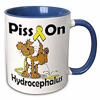 3dRose Piss On Hydrocephalus Awareness Ribbon Cause Design - Mugs (mug_115858_6)