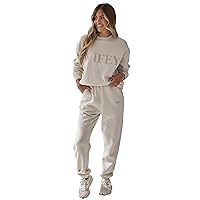 Wifey Statement Sweatshirt and Sweatpants Set for the Stylish New Bride | Soft, Comfy & Cozy Sweatsuit with Unique Pearlescent Detailing Ideal as Anniversary or Honeymoon Gift | X-Small