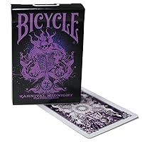 Karnival Midnight Premium Purple Edition Bicycle Playing Cards Deck, Great for Card Games, Magic and Cardistry, Custom Poker Cards