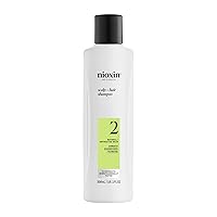 Nioxin System 2 Scalp Cleansing Shampoo with Peppermint Oil, Treats Dry and Sensitive Scalp, For Natural Hair with Progressed Thinning