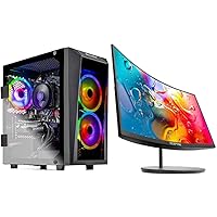 Skytech Gaming Blaze ll Gaming PC Desktop with Sceptre Curved 27