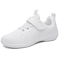 WUIWUIYU Youth Girls Boys Mesh Competition Cheerleading Gear Shoes White Dance Athletic Training Cheer Sneakers