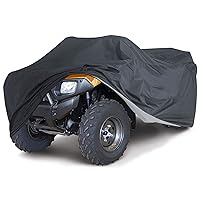 ATV Cover. 420D Heavy Duty Tear-Resistant Fabric. Quad Cover for Kawasaki, Arctic Cat, Honda, Polaris,Yamaha, and More. Protection Against Water, Wind, UV. 4 Wheeler Accessories