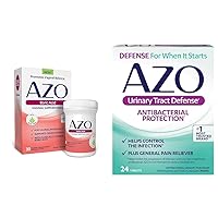 AZO Vaginal & Urinary Health Bundle with Boric Acid Suppositories for Odor Control, 30 Count and Antibacterial Protection for UTI Symptom Relief, 24 Count
