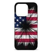 USA Flag Sunflower Phone Case Compatible for iPhone 15/iPhone 15 Plus/iPhone 15 Pro/iPhone 15 Pro Max Protector Cover Cute
