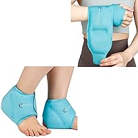 Comfytempp Ankle Ice Pack Wrap for Swelling, Plantar Fasciitis and Wrist Ice Pack Wrap for Carpal Tunnel Relief Bundles, FSA HSA Approved, Gift for Recovery After Surgery, Men Women