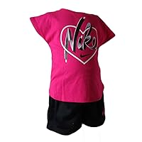 NIKE Baby Girls' Graphic T-Shirt and Shorts 2-Piece Outfit Set