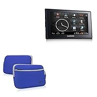 BoxWave Case Compatible with Garmin Fleet 660 - SoftSuit with Pocket, Soft Pouch Neoprene Cover Sleeve Zipper Pocket for Garmin Fleet 660 - Super Blue