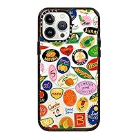 CASETiFY Impact iPhone 13 Pro Max Case [6.6ft Drop Protection] - Fruit Stickers - Clear Black