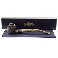 Savinelli Ginger’s Favorite - Italian Hand Finished Tobacco Pipe, Wooden Briar Pipe For Tobacco, Hand Crafted Tobacco Pipe From Briar Wood, Rusticated Finish (626)