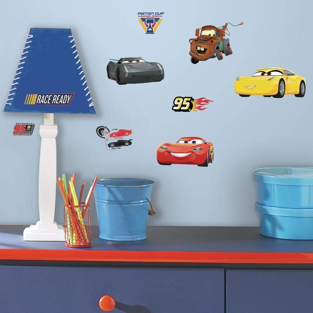 RoomMates RMK3353SCS Disney Pixar Cars 3 Peel and Stick Wall Decals , Red