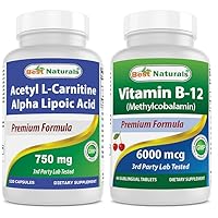 Acetyl L-Carnitine and Alpha Lipoic Acid 750 mg & Vitamin B-12 6000 mcg