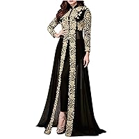 Womens Medieval Retro Maxi Dress with Long Pants Long Sleeve Vintage Print Cardigan Long Dress Elegant Evening Gowns