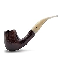 Mr. Brog Handmade Smoking Tobacco Pipe - Model No. 111 Walrus Tusk Walnut - Italian Briar Wood