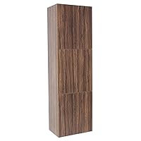 Fresca Bath Bathroom Linen Side Cabinet with 3 Large Storage Area, Walnut