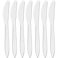Kitchen Selection, White Heavy Weight Knives - Pack Of 50 - Classic & Disposable Plastic Cutlery, Perfect for Birthday Parties, BBQs, Home & Catering Events