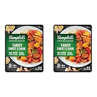 Campbell's Cooking Sauces, Tangy Sweet and Sour, 11 Oz Pouch (Pack of 2)