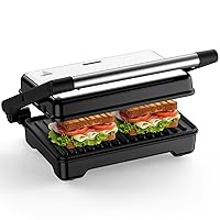 Panini Press OSTBA, Sandwich Press Grill 1200W, XXL Panini Maker with Nonstick Plates, Adjustable Temperature, Opens 180 Degrees, Easy to Clean