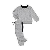 Splendid baby-boys Grey Speckle Sweatshirt Set