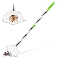 Saillong 1 Pack Large Spider Insect Catcher with Long 31'' Handle, Contactless Spider Grabber Removes Release Spiders and Insects, Spider Catchers for Home Kid Nature Explore