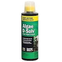 CrystalClear Algae D-Solv Pond Algae Control, Fast-Acting EPA Registered Algaecide, Use in Fountains & Outdoor Ponds Containing Koi & Other Fish, Treats 5,760 Gallons, 16 Ounces