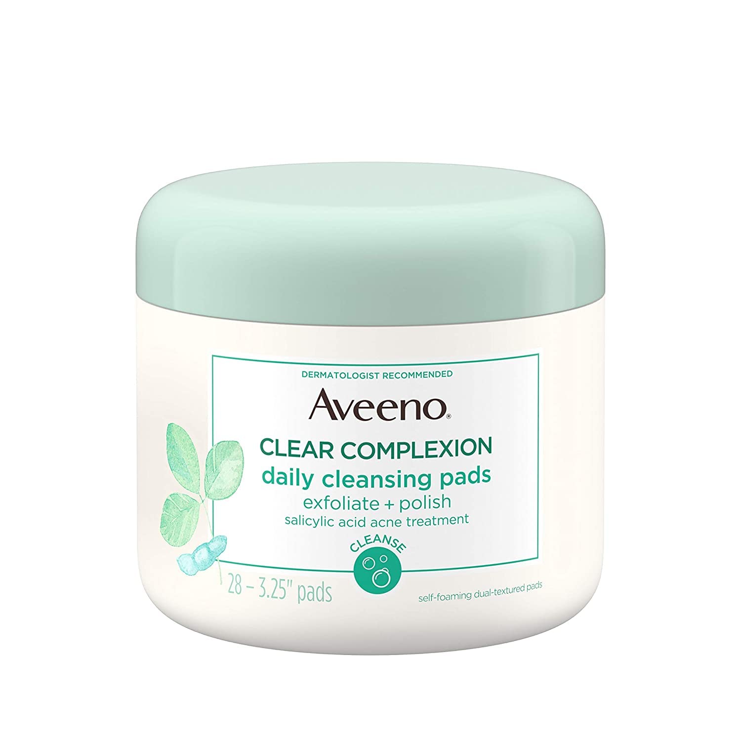 Aveeno Clear Complexion Daily Facial Cleansing Pads with Salicylic Acid Acne Treatment, 28 ct (Pack of 6)