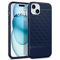 Caseology Parallax Mag for iPhone 15 Case 5G [Enhanced Ergonomic Design Compatible with Magsafe] Military Grade Drop Tested (2023) - Midnight Blue