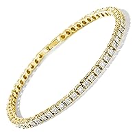 1-6 Cttw Real Diamonds Tennis Bracelet in Sterling Silver,Diamond Bracelet For Women（I2-I3 Clarity）