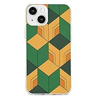 iPhone13 Cube Geometric Pattern Phone Case Case for iPhone 13 Series, Shockproof Protective Phone Case Slim Thin Fit Cover Compatible with iPhone, iPhone13