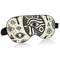 Unisex Sleep Eye Mask Horus-eye-pyramid-moon Night Sleeping Mask Comfortable Eye Sleep Shade Cover