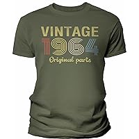 60th Birthday Shirt for Men - Vintage Original Parts 1964 Retro Birthday - 001-60th Birthday Gift