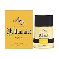 Ab Spirit Millionaire Eau De Toilette Spray for Men, Gold , 3.3 Ounce