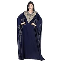 Women Casual Tunic Kimono Farasha Batwing Islamic Wedding Plus Size Loungewear Kaftan Maxi Dress | Hijab