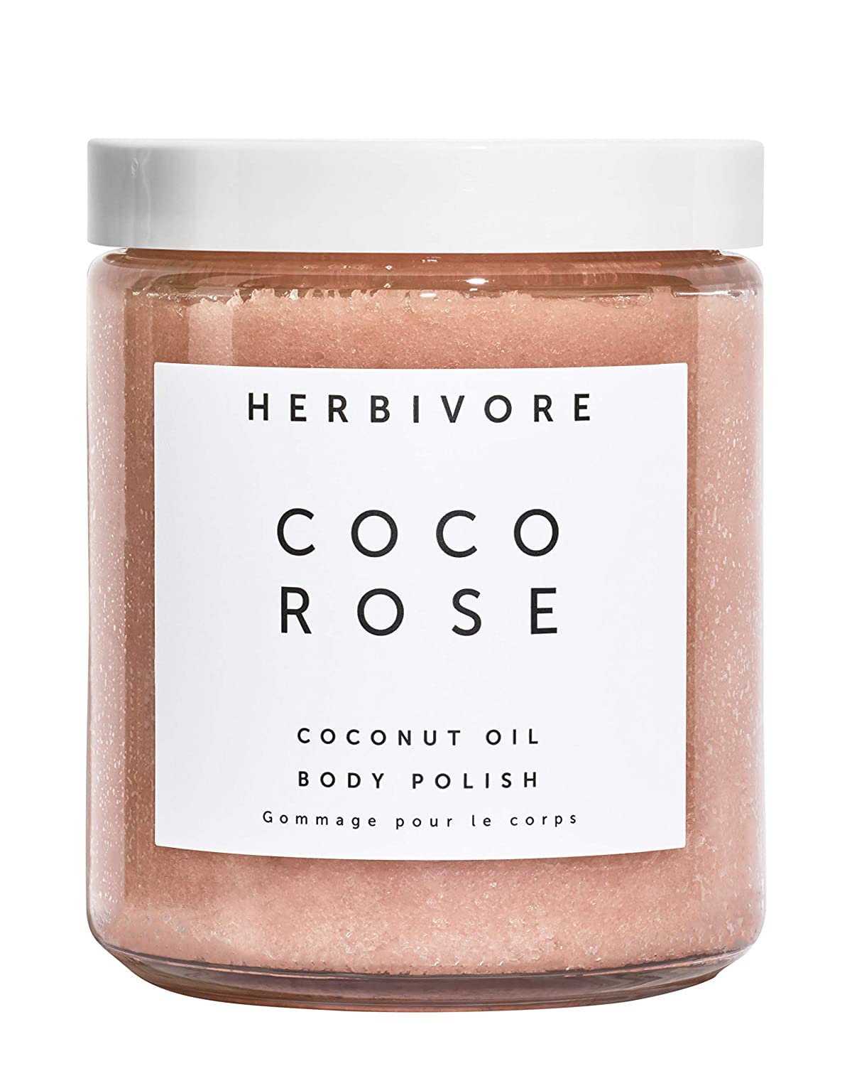 HERBIVORE Coco Rose Exfoliating Body Scrub – Cleansing Detox with Pink Clay, Moisturizing Coconut Oil & Shea Butter, Plant-based, Vegan, Cruelty-Free, 8 oz