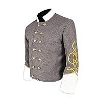Civil War Major's 3 Braid Grey Wool Jacket